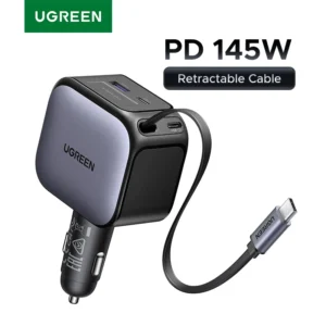 מטען לרכב של UGREEN עם 4 פורטים ב-122.5 ש״ח ⚡🚗