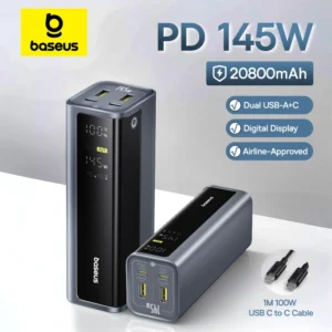 Baseus סוללת גיבוי 20800mAh כפול USB A USB C