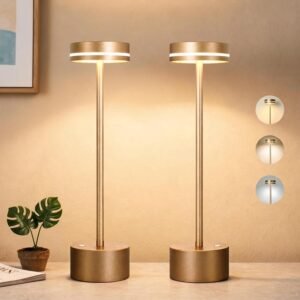 מארז 2 מנורות שולחן אלחוטיות LED נטענות