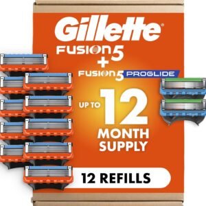 מארז סכיני גילוח Gillette Fusion5 & ProGlide — 12 יחידות 🪒