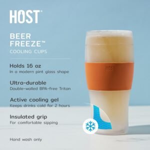 כוסות בירה Host FREEZE סט של שניים 473 מ״ל