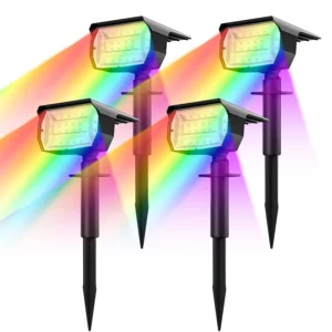 תאורת נוף LED RGB סולארית אלחוטית