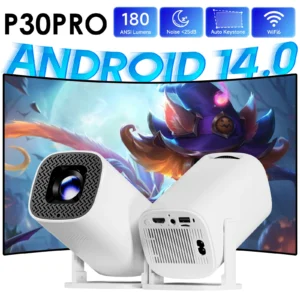 מקרן חכם P30 PRO עם אנדרואיד 14 ו-WiFi6