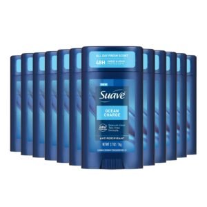 דאודורנט Suave Ocean Charge לגברים, 12 חבילות