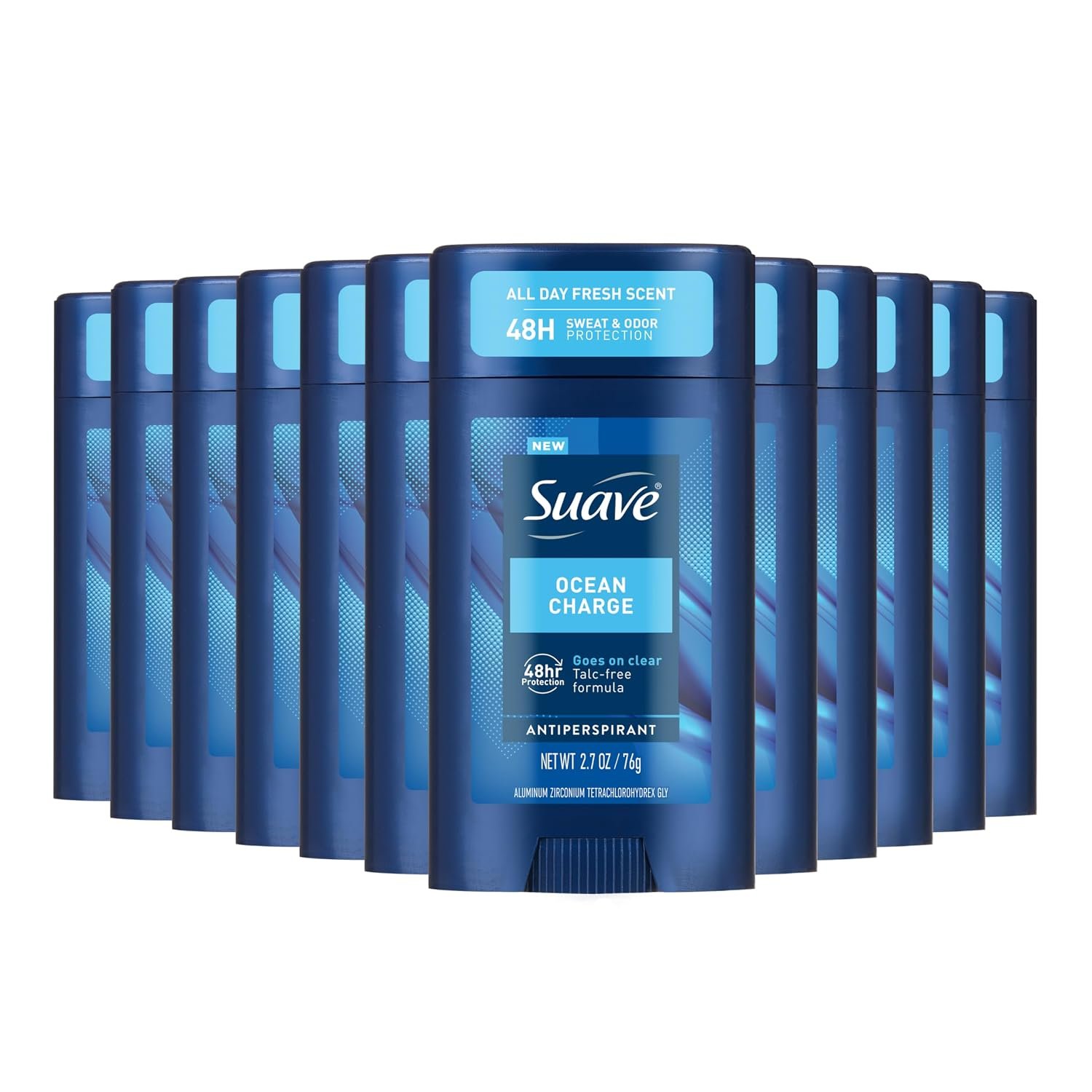דאודורנט Suave Ocean Charge לגברים, 12 חבילות