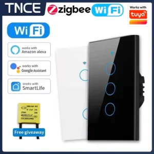 מתג חכם לקיר TNCE עם WiFi או Zigbee, דגם אמריקאי