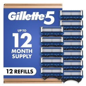 12 סכיני גילוח Gillette5 לגבר