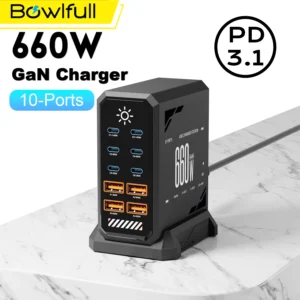 תחנת טעינה מהירה 660W GaN USB C