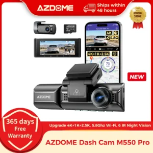 מצלמת רכב AZDOME M550 Pro Dash Cam 4K
