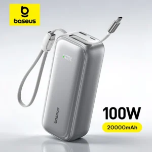 סוללת גיבוי Baseus 100W 20000mAh עם כבל USB-C