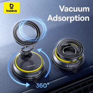 תושבת טלפון רכב מגנטית Baseus עם סוגר ואקום 360°