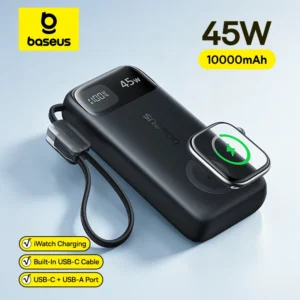סוללת גיבוי Baseus 45W 10000mAh עם טעינה אלחוטית מגנטית