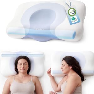 כרית צוואר ארגונומית Bedsure עם עיצוב דו צדדי