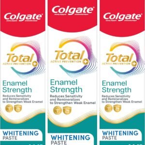 משחת שיניים Colgate Total Enamel Strength, חבילה של 3