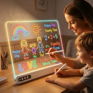 לוח ציור LED לילדים עם תאורה אקרילית נטענת