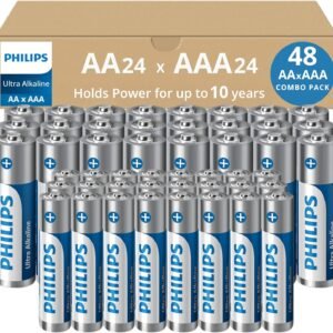 סוללות PHILIPS AA ו-AAA חבילה משולבת של 48 יחידות
