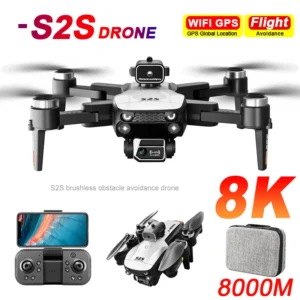 דרון S2S מצלמה מקצועית 8K עם כפולה HD