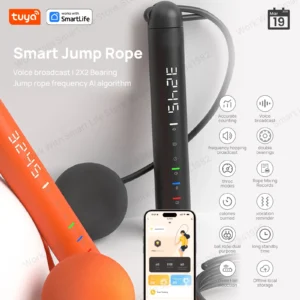 חבל קפיצה חכם Tuya עם ניתוח נתונים באפליקציה