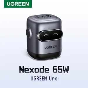 מטען UGREEN 65W/30W עם טכנולוגיית GaN בעיצוב רובוט