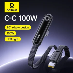 כבל USB C בזווית Baseus MVP3 100W
