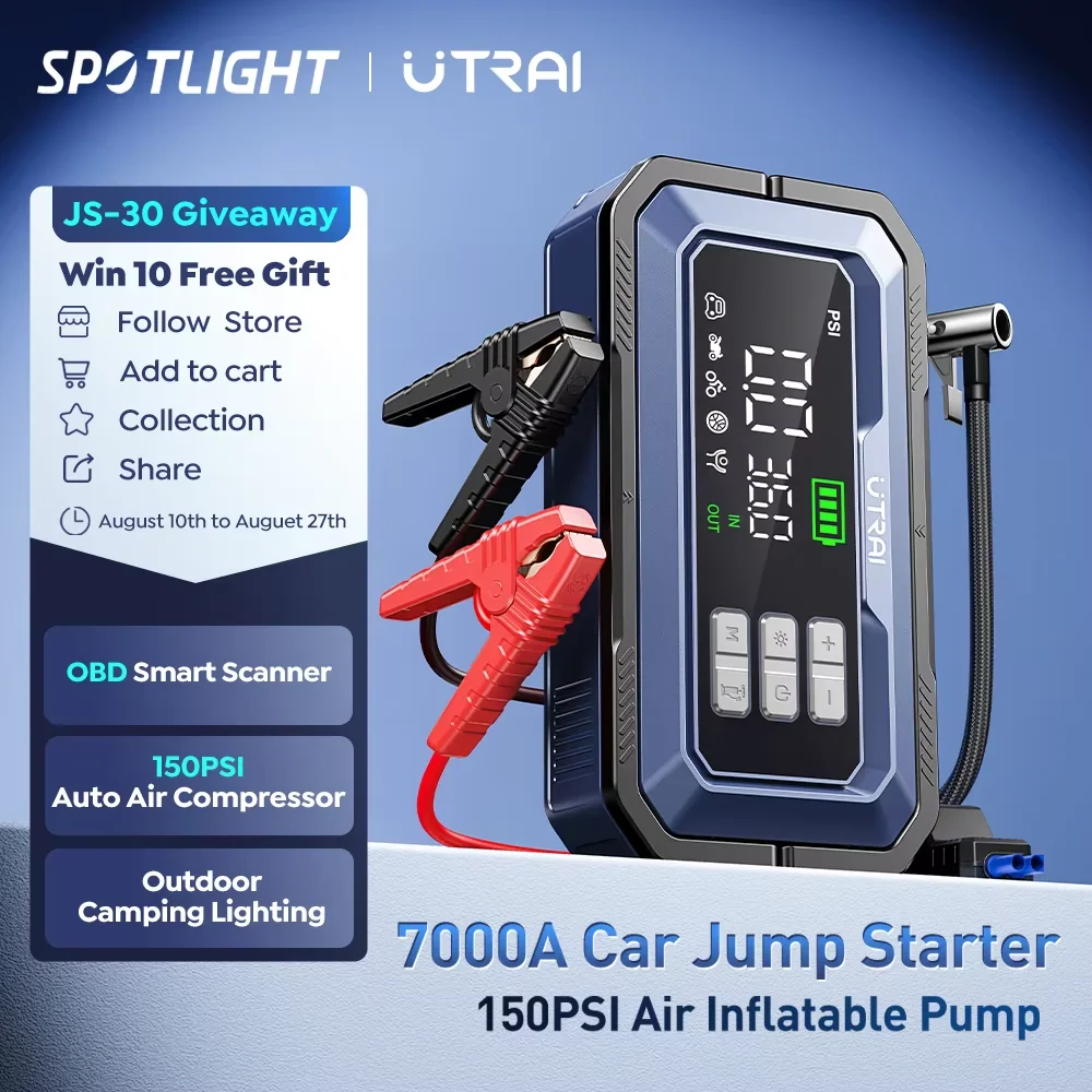 מתנע קפיצה לרכב UTRAI All-in-One 7000A